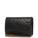 Chanel Medium Classic Vintage Black Quilted Lambskin Single Flap Bag With 24K Gold-Plated Hardware