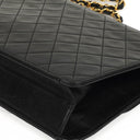 Chanel Medium Classic Vintage Black Quilted Lambskin Single Flap Bag With 24K Gold-Plated Hardware
