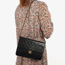 Chanel Medium Classic Vintage Black Quilted Lambskin Single Flap Bag With 24K Gold-Plated Hardware