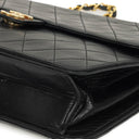 Chanel Medium Classic Vintage Black Quilted Lambskin Single Flap Bag With 24K Gold-Plated Hardware
