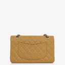 Chanel Medium Classic Vintage Double Flap Bag Beige Quilted Caviar Leather With Silver-Tone Hardware