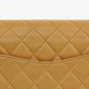 Chanel Medium Classic Vintage Double Flap Bag Beige Quilted Caviar Leather With Silver-Tone Hardware