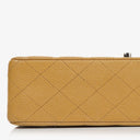 Chanel Medium Classic Vintage Double Flap Bag Beige Quilted Caviar Leather With Silver-Tone Hardware