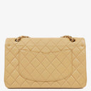 Chanel Medium Classic Vintage Double Flap Bag Beige Quilted Lambskin 24K Gold-Plated Hardware
