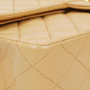 Chanel Medium Classic Vintage Double Flap Bag Beige Quilted Lambskin 24K Gold-Plated Hardware