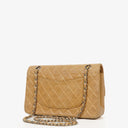Chanel Medium Classic Vintage Double Flap Bag Beige Quilted Lambskin With Silver-Tone Hardware