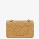 Chanel Medium Classic Vintage Double Flap Bag Beige Quilted Lambskin With Silver-Tone Hardware