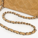 Chanel Medium Classic Vintage Double Flap Bag Beige Quilted Lambskin With Silver-Tone Hardware