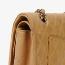 Chanel Medium Classic Vintage Double Flap Bag Beige Quilted Lambskin With Silver-Tone Hardware