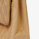 Chanel Medium Classic Vintage Double Flap Bag Beige Quilted Lambskin With Silver-Tone Hardware