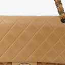 Chanel Medium Classic Vintage Double Flap Bag Beige Quilted Lambskin With Silver-Tone Hardware