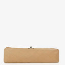 Chanel Medium Classic Vintage Double Flap Bag Beige Quilted Lambskin With Silver-Tone Hardware