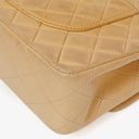 Chanel Medium Classic Vintage Double Flap Bag Beige Quilted Lambskin With Silver-Tone Hardware