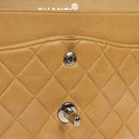 Chanel Medium Classic Vintage Double Flap Bag Beige Quilted Lambskin With Silver-Tone Hardware