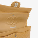 Chanel Medium Classic Vintage Double Flap Bag Beige Quilted Lambskin With Silver-Tone Hardware