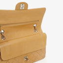 Chanel Medium Classic Vintage Double Flap Bag Beige Quilted Lambskin With Silver-Tone Hardware