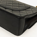 Chanel Medium Classic Vintage Double Flap Bag Black Quilted Lambskin 24K Gold-Plated Hardware