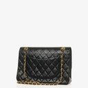 Chanel Medium Classic Vintage Double Flap Bag Black Quilted Lambskin 24K Gold-Plated Hardware