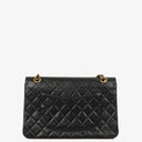 Chanel Medium Classic Vintage Double Flap Bag Black Quilted Lambskin 24K Gold-Plated Hardware
