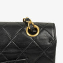 Chanel Medium Classic Vintage Double Flap Bag Black Quilted Lambskin 24K Gold-Plated Hardware