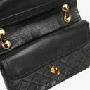 Chanel Small Classic Vintage Double Flap Bag Black Quilted Lambskin 24K Gold-Plated Hardware