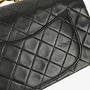 Chanel Small Classic Vintage Double Flap Bag Black Quilted Lambskin 24K Gold-Plated Hardware