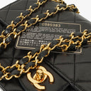 Chanel Medium Classic Vintage Double Flap Bag Black Quilted Lambskin 24K Gold-Plated Hardware