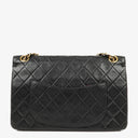 Chanel Medium Classic Vintage Double Flap Bag Black Quilted Lambskin 24K Gold-Plated Hardware