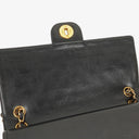 Chanel Medium Classic Vintage Double Flap Bag Black Quilted Lambskin 24K Gold-Plated Hardware