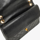 Chanel Medium Classic Vintage Double Flap Bag Black Quilted Lambskin 24K Gold-Plated Hardware