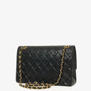 Chanel Medium Classic Vintage Double Flap Bag Black Quilted Lambskin 24K Gold-Plated Hardware