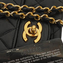 Chanel Medium Classic Vintage Double Flap Bag Black Quilted Lambskin 24K Gold-Plated Hardware
