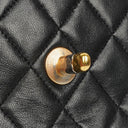 Chanel Medium Classic Vintage Double Flap Bag Black Quilted Lambskin 24K Gold-Plated Hardware