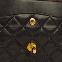 Chanel Medium Classic Vintage Double Flap Bag Black Quilted Lambskin With 24K Gold-Plated Hardware
