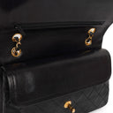 Chanel Medium Classic Vintage Double Flap Bag Black Quilted Lambskin With 24K Gold-Plated Hardware