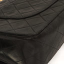 Chanel Medium Classic Vintage Double Flap Bag Black Quilted Lambskin With 24K Gold-Plated Hardware