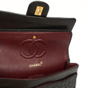 Chanel Medium Classic Vintage Double Flap Bag Black Quilted Lambskin With 24K Gold-Plated Hardware