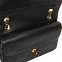Chanel Medium Classic Vintage Double Flap Bag Black Quilted Lambskin With 24K Gold-Plated Hardware