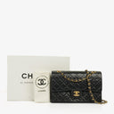 Chanel Medium Classic Vintage Double Flap Bag Black Quilted Lambskin With 24K Gold-Plated Hardware
