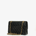 Chanel Medium Classic Vintage Double Flap Bag Black Quilted Lambskin With 24K Gold-Plated Hardware