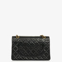 Chanel Medium Classic Vintage Double Flap Bag Black Quilted Lambskin With 24K Gold-Plated Hardware