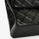 Chanel Medium Classic Vintage Double Flap Bag Black Quilted Lambskin With 24K Gold-Plated Hardware