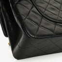 Chanel Medium Classic Vintage Double Flap Bag Black Quilted Lambskin With 24K Gold-Plated Hardware