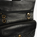 Chanel Medium Classic Vintage Double Flap Bag Black Quilted Lambskin With 24K Gold-Plated Hardware