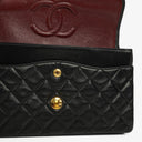 Chanel Medium Classic Vintage Double Flap Bag Black Quilted Lambskin With 24K Gold-Plated Hardware