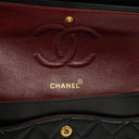 Chanel Medium Classic Vintage Double Flap Bag Black Quilted Lambskin With 24K Gold-Plated Hardware