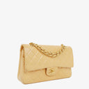Chanel Medium Classic Vintage Double Flap Bag Neutral Beige Quilted Lambskin 24K Gold-Plated Hardware