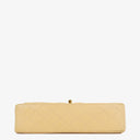 Chanel Medium Classic Vintage Double Flap Bag Neutral Beige Quilted Lambskin 24K Gold-Plated Hardware