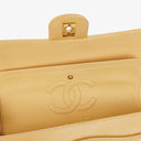 Chanel Medium Classic Vintage Double Flap Bag Neutral Beige Quilted Lambskin 24K Gold-Plated Hardware