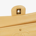 Chanel Medium Classic Vintage Double Flap Bag Neutral Beige Quilted Lambskin 24K Gold-Plated Hardware